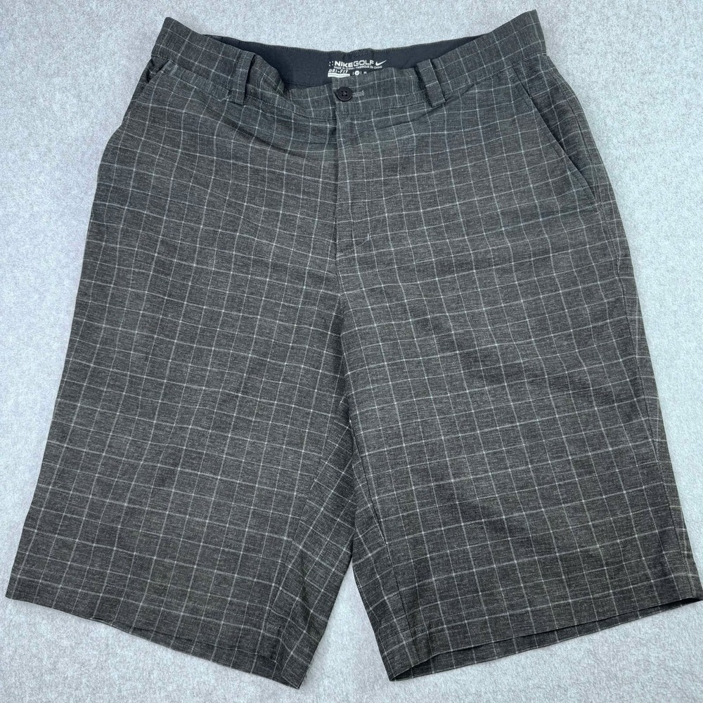 Nike Golf Tour Performance Dri Fit Shorts Men's Size 30‎ Black White Check